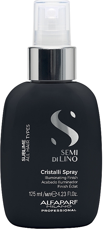 Haarspray gegen stumpfe Haare für ein strahlendes Finish - Alfaparf Semi di Lino Diamond Cristalli Spray — Bild N1