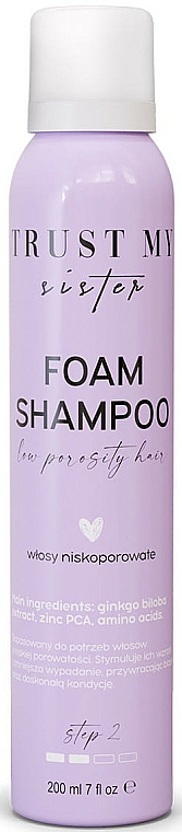 Feuchtigkeitsspendendes Schaum-Shampoo für das Haar mit niedriger Porosität - Trust My Sister Low Porosity Hair Foam Shampoo — Bild N1