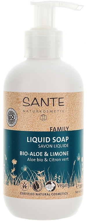Flüssigseife Aloe Vera und Zitrone - Sante Family Aloe & Lemon Liquid Soap
