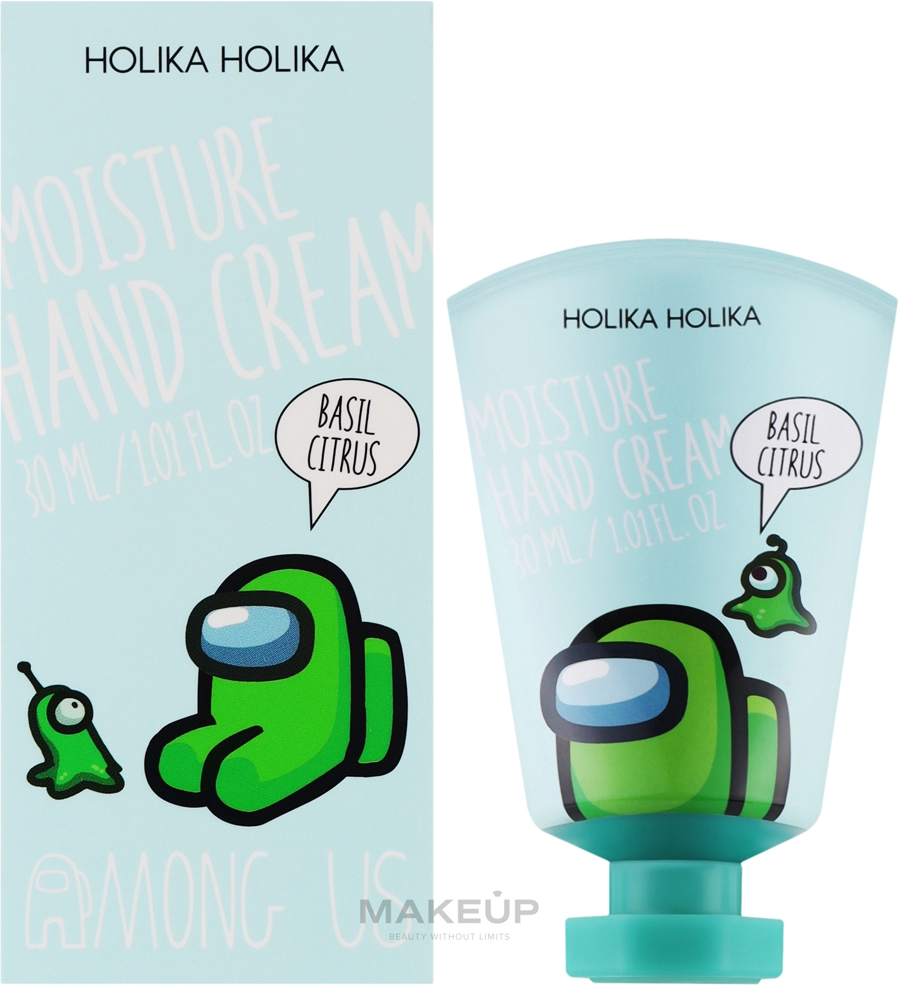 Feuchtigkeitsspendende Handcreme mit Zitrus- und Basilikumduft - Holika Holika Among Us Moisture Hand Cream Basil Citrus — Bild 30 ml