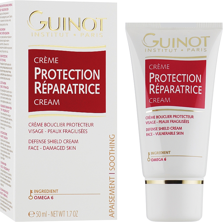 Schützende und reparierende Gesichtscreme für gereizte Haut mit Omega 6 - Guinot Protection Reparatrice Fasce Cream — Bild N2