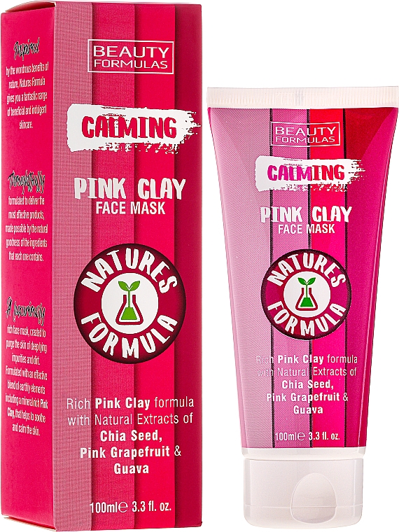 Gesichtsmaske mit Chiasamen und Guave - Beauty Formulas Natures Formula Calming Pink Clay Face Mask