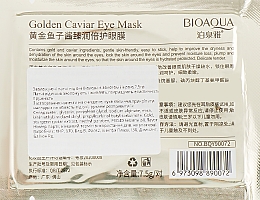 Feuchtigkeitsspendende und glättende Augenpatches mit Gold und Kaviar - Bioaqua Golden Caviar Eye Mask — Bild N2