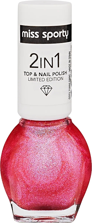 Nagellack - Miss Sporty 2In1 Top & Nail Polish Limited Edition — Bild N1