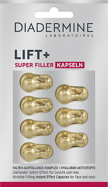 Glättende Falten-Auffüllungs-Kapseln für Gesicht und Hals - Diadermine Lift+ Super Filler Capsules — Bild N1