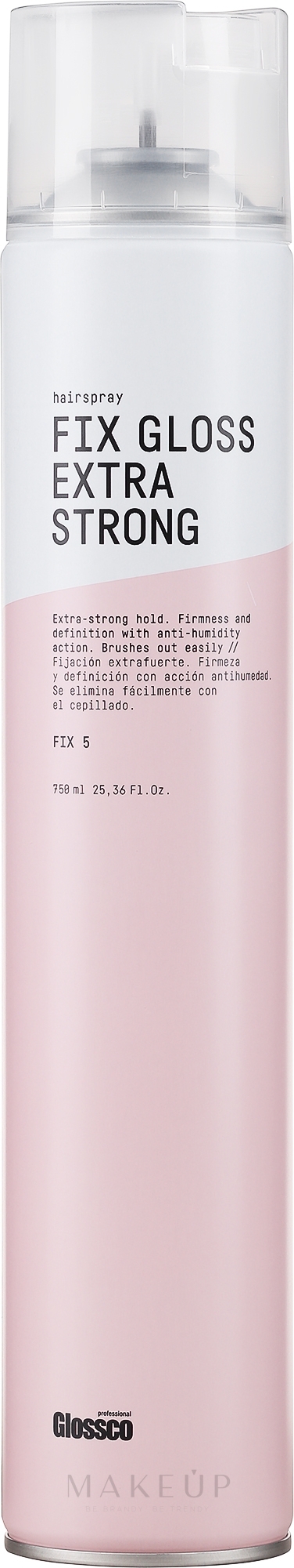 Extra starkes Haarspray - Glossco Fix Gloss Exrta Strong Hairspray Fixer — Bild 750 ml
