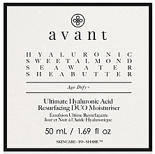 Erneuernde Anti-Aging-Gesichtscreme - Avant Ultimate Hyaluronic Acid Resurfacing DUO Moisturiser — Bild N3