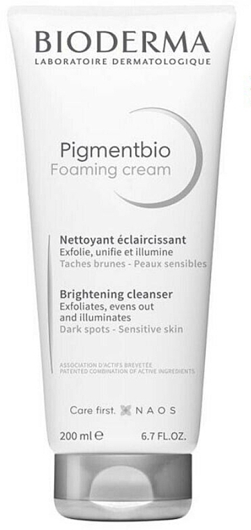 Aufhellender Gesichtsreinigungsschaum gegen dunkle Flecken für empfindliche Haut - Bioderma Pigmentbio Foaming Cream — Bild N1