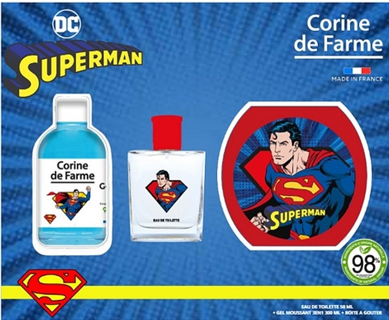 Corine De Farme Superman - Set (edt/50ml + sh/gel/300ml + acc/1pc)  — Bild N1