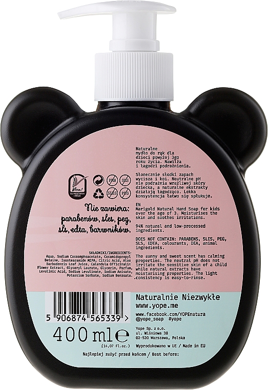Natürliche Handseife Ringelblume für Kinder - Yope Marigold Natural Hand Soap For Kids — Bild N2