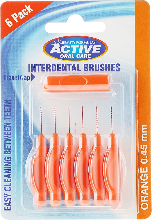 Interdentalzahnbürsten 0,45 mm orange 6 St. - Beauty Formulas Active Oral Care Interdental Brushes Orange
