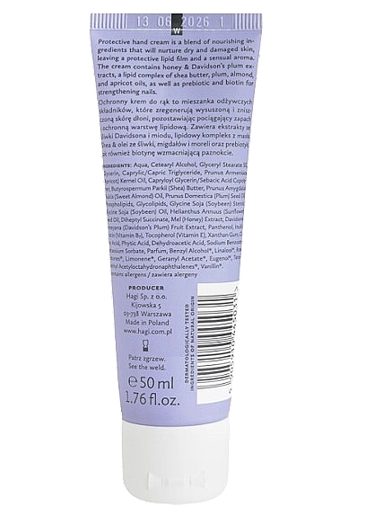 Revitalisierende Handcreme mit Lipidkomplex  - Hagi Natural Lipid Hand Cream For Very Dry Skin — Bild N2