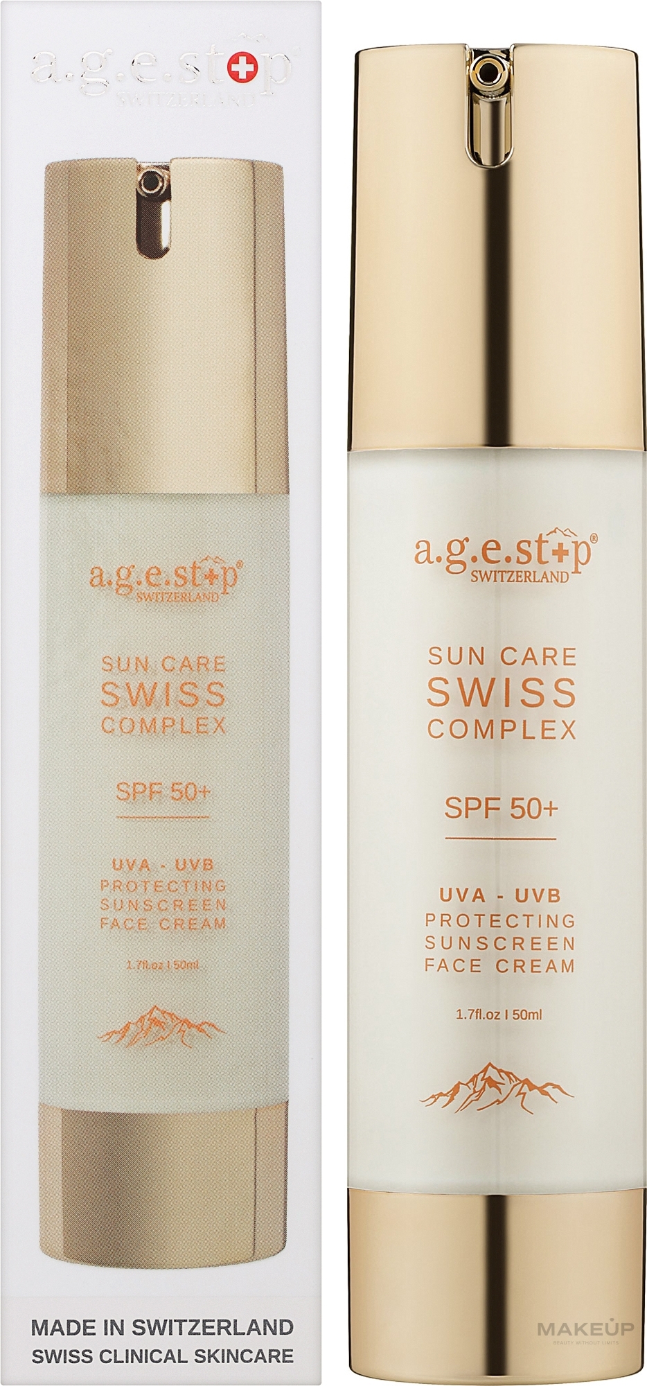 Sonnenschutzcreme für das Gesicht - A.G.E. Swiss Royal Perfect Day Cream SPF50+  — Bild 50 ml