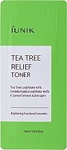 Beruhigendes Teebaumwasser - iUNIK Tea Tree Relief Toner (Probe)  — Bild N1