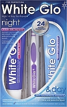 Set - White Glo Night & Day Toothpaste (Zahnpasta 65ml + Zahngel 65ml + Zahnbürste) — Bild N1