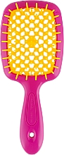 Düfte, Parfümerie und Kosmetik Haarbürste rosa mit gelb - Janeke Small Superbrush