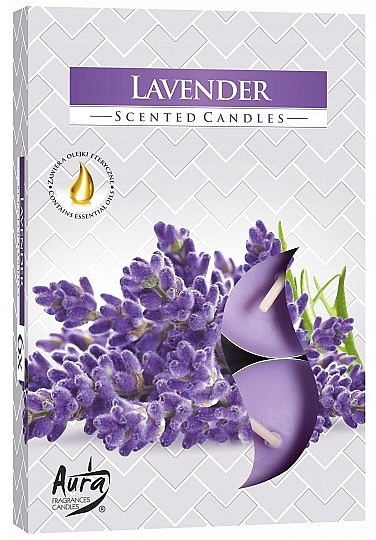 Teekerzen-Set Lavendel - Bispol Lavander Scented Candles — Bild N1