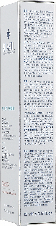 Revitalisierende Anti-Aging-Lippen- und Augencreme - Rilastil Multirepair Eye And Lip Contour Cream — Bild N3