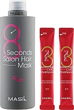 Haarpflegeset - Masil 8 Seconds Salon Hair Set (Haarmaske 350ml + Shampoo 2x8ml) — Bild N2