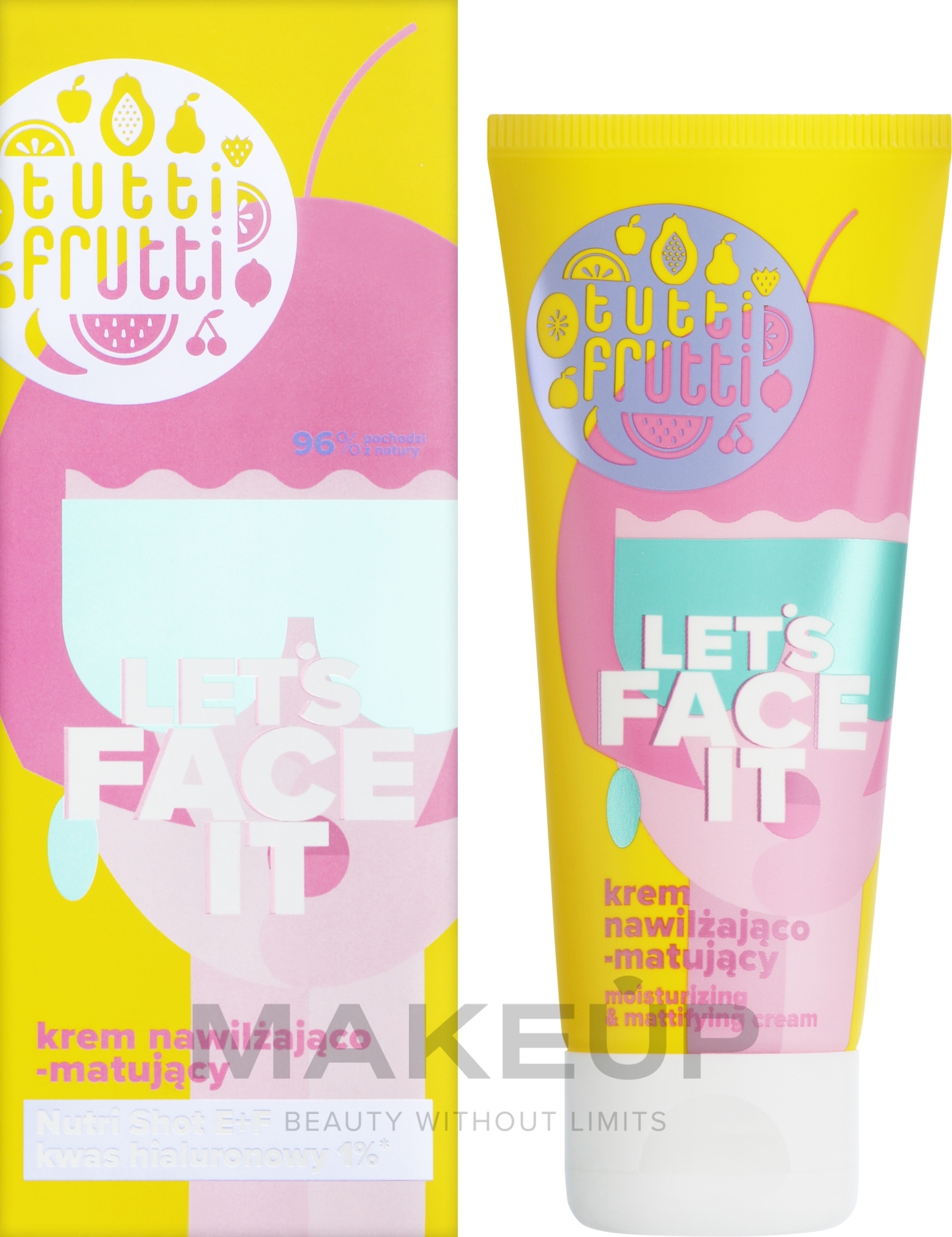 Feuchtigkeitsspendende und mattierende Gesichtscreme - Farmona Tutti Frutti Let`s Face It Moisturizing & Mattifying Cream  — Bild 50 ml