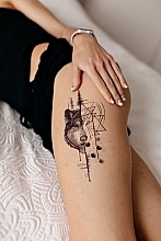 Abwaschbares Tattoo geometrischer Wolf - Tattooshka — Bild N4