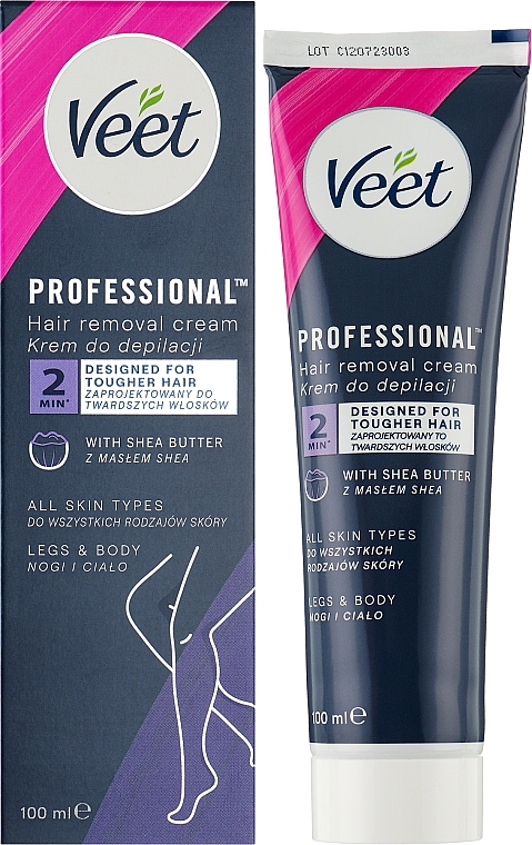Enthaarungscreme für alle Hauttypen mit Sheabutter - Veet Professional Hair Removal Cream  — Bild N9