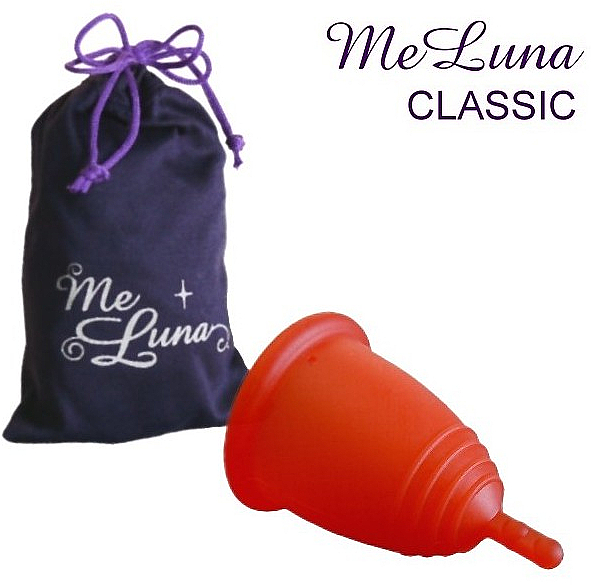 Menstruationstasse mit Bein Größe M rot - MeLuna Classic Menstrual Cup — Bild N1
