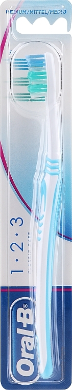 Zahnbürste 35 mittel blau - Oral-B 1-2-3 Classic Care 35 Medium — Bild N1