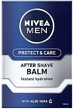 Gesicht- und Körperpflegset - Nivea Men Protect & Care 2021 (After Shave Balsam 100ml + Rasiergel 200ml + Deo Roll-on Antitranspirant 50ml + Lippenbalsam 4,8g + Kosmetiktasche) — Bild N2