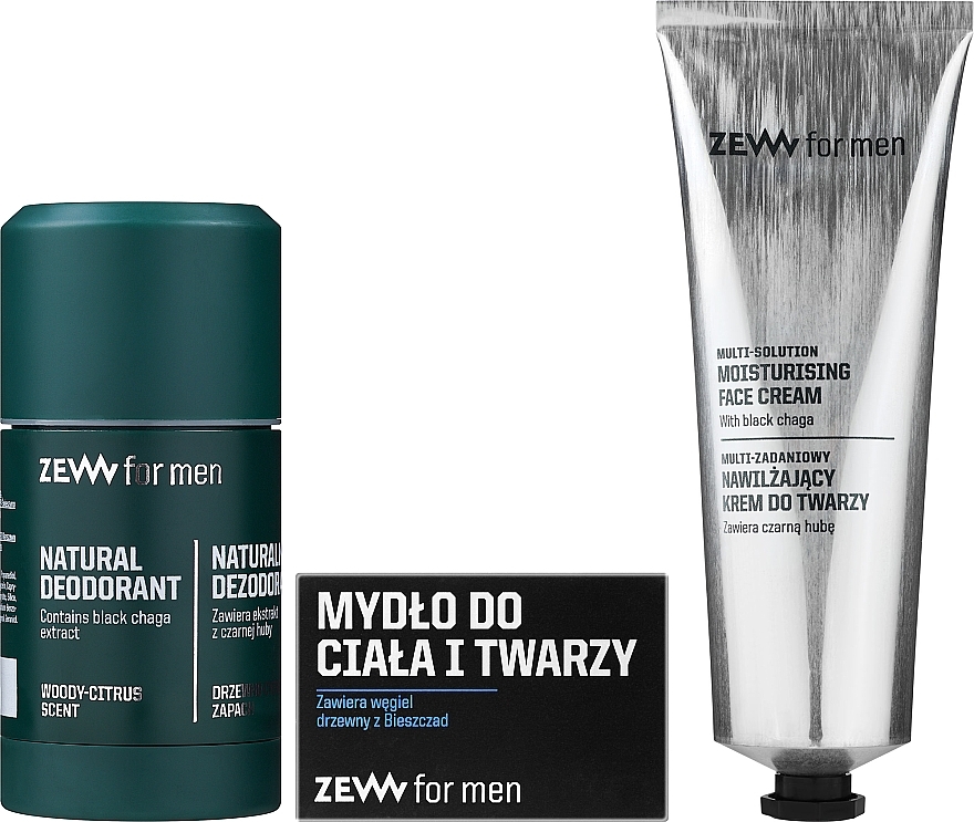 Gesichts- und Körperpflegeset - Zew For Men (Gesichtscreme 80ml + Seife + Deodorant) — Bild N2