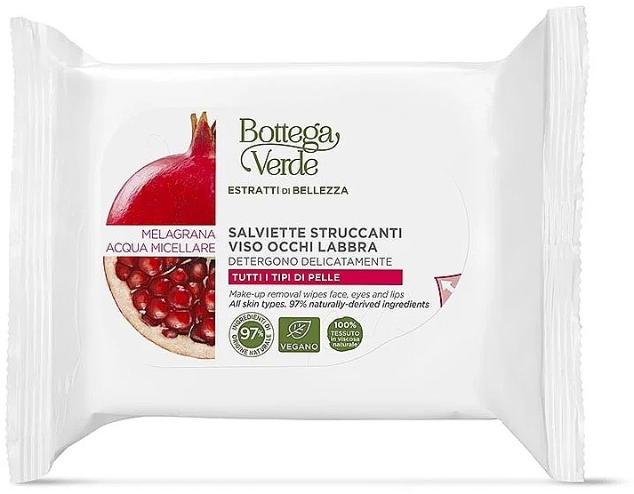 Make-up-Entfernungstücher, 25 St. - Bottega Verde Beauty Extracts Make-up Remover Wipes — Bild N1