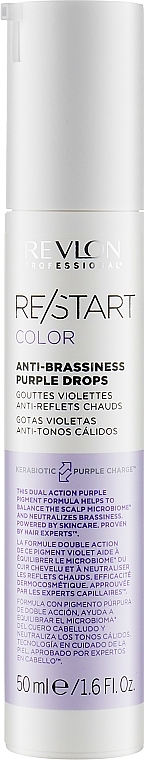 Konzentrierte Anti-Gelbstich Haarlotion für blondes Haar - Revlon Professional Restart Color Anti-Brassiness Purple Drops — Bild N1