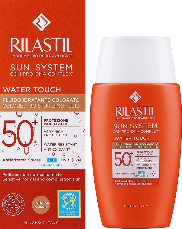 Sonnenschutz-Gesichtsfluid - Rilastil Sun System Water Touch Color Fluid SPF50+ — Bild N2
