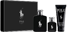 Düfte, Parfümerie und Kosmetik Ralph Lauren Polo Black - Duftset (Eau de Toilette 125ml + Eau de Toilette 40ml + ash/gel/100ml)