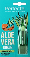 Pflegender Lippenbalsam mit Aloe Vera und Kokos - Perfecta Aloe Vera + Coconut — Bild N1