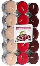 Teekerzen-Set Schokoladenkirsche 30 St. - Bispol Chocolate Cherry Scented Candles  — Bild N1