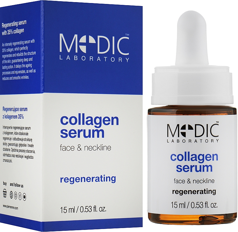 Regenerierendes Serum für Gesicht, Hals und Dekolleté mit 35% Kollagen - Pierre Rene Medic Laboratorium Regenerating Collagen Serum — Bild N2