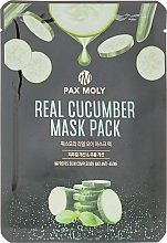 Tuchmaske für das Gesicht mit Gurkenextrakt - Pax Moly Real Cucumber Mask Pack — Bild N1