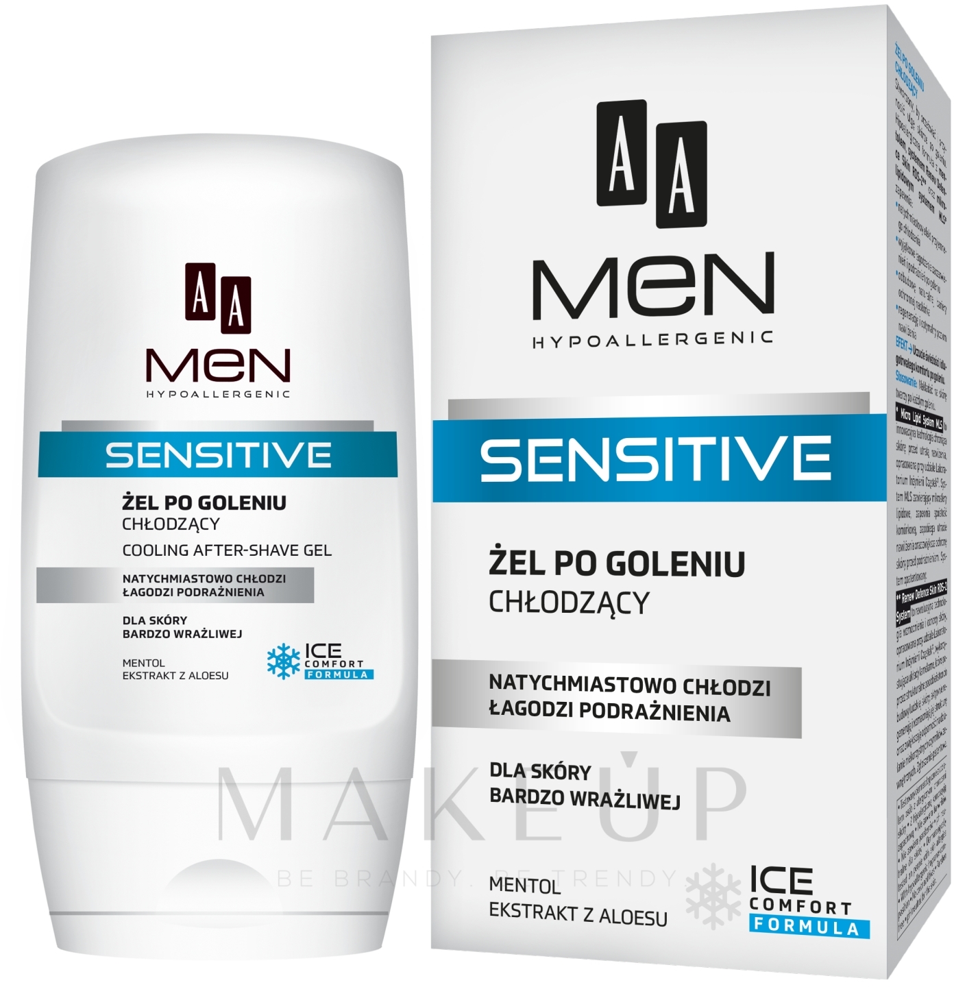 After Shave Gel - AA Men Sensitive After-Shave Gel Cooling — Bild 100 ml