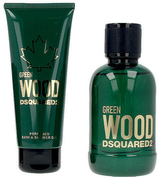Dsquared2 Green Wood Pour Homme - Duftset (Eau de Toilette 100ml + Duschgel 150ml) — Bild N2