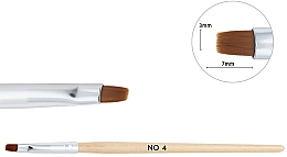 Holzpinsel für Nagelgel №4 - NeoNail Professional — Bild N2