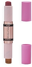 Highlighter-Rouge 2in1 - Revolution Pro Duo Blush and Highlighter Stick — Bild N1