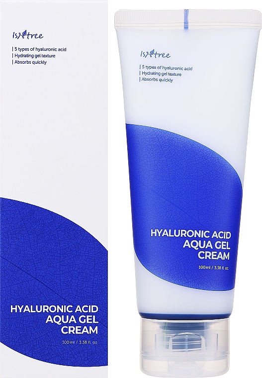 Erfrischende und feuchtigkeitsspendende Gesichtsgel-Creme mit Hyaluronsäure - Isntree Hyaluronic Acid Aqua Gel Cream — Bild N2