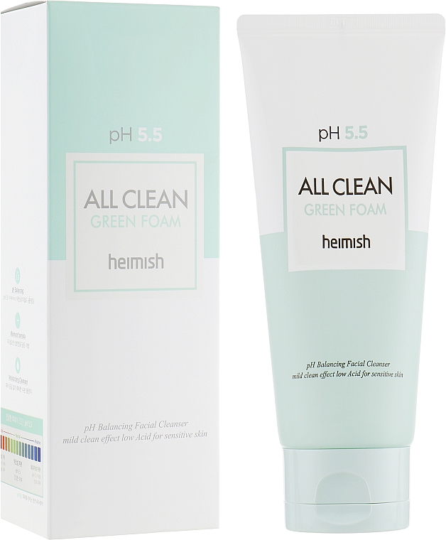 Gesichtsreinigungsschaum für empfindliche Haut - Heimish All Clean Green Foam pH 5.5 — Bild N1
