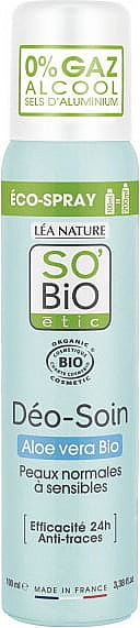 Deospray mit Aloe Vera - So'Bio Etic Organic Aloe Vera Deodorant Spray — Bild N1