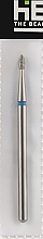 Diamant-Nagelfräser in Geschossform L-4 mm 1,6 mm blau - Head The Beauty Tools — Bild N1