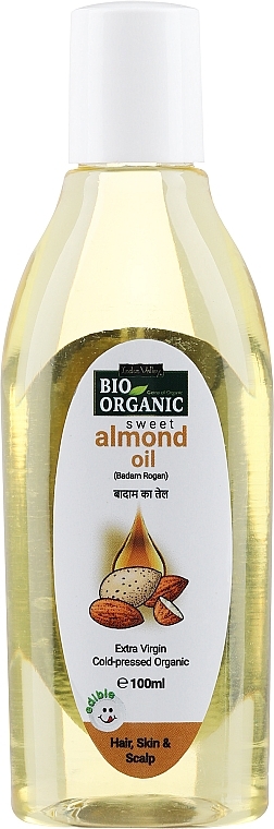 Kaltgepresstes Süßmandelöl - Indus Valley Bio Organic Cold Pressed Sweet Almond Oil — Bild N1