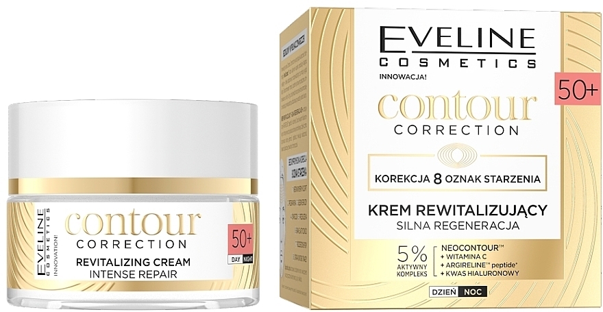 Revitalisierende Gesichtscreme - Eveline Contour Correction Revitalizing Cream 50+ — Bild N1