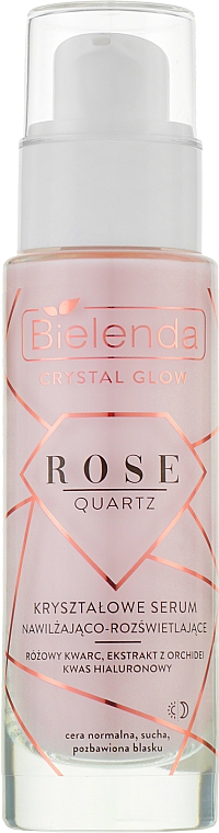 Feuchtigkeitsspendendes Serum mit Rosenquarzkristallen - Bielenda Crystal Glow — Bild N1