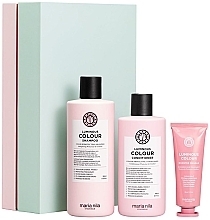 Düfte, Parfümerie und Kosmetik Maria Nila Luminous Color Gift Box (Shampoo 350ml + Conditioner 300ml + Haarmaske 50ml)  - Set